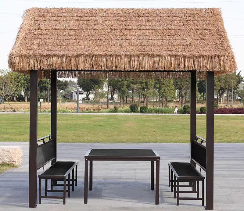 Pavilion with 2 seaters and 1 table