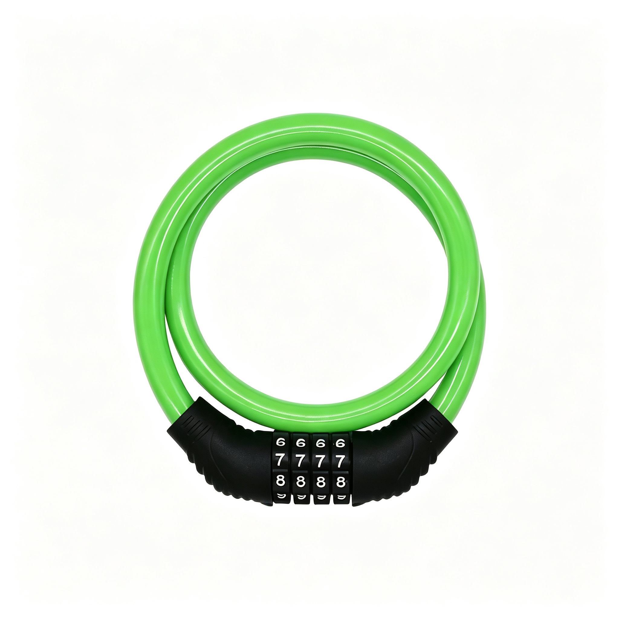Green 65cm Combination PVC-Coated Cable Lock