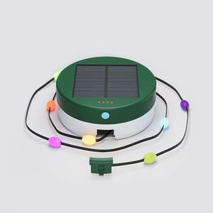 Bankcn装飾5m屋外防水カスタムRGBマルチカラー充電式PVCスマートソーラーパワーLEDストリングライト - Product Image 3