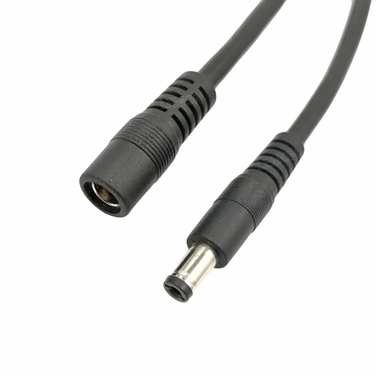 Cable de alimentación de enchufe hembra y macho de plomo, 5,5x2,5mm, DC 5525, precio de fábrica