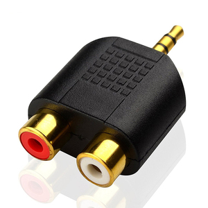 3,5mm Jack estéreo macho a 2 RCA enchufe hembra adaptador M/F 2RCA adaptador de Audio conector 3,5mm Cable de Audio para altavoz - Product Image 5