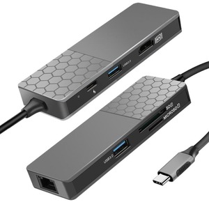 Tip c çok fonksiyonlu USB Hub 7 in 1 USB C için Gigabit Ethernet RJ45 Hub SD/TF kart yuvaları ile çoklu bağlantı adaptörü - Product Image 1