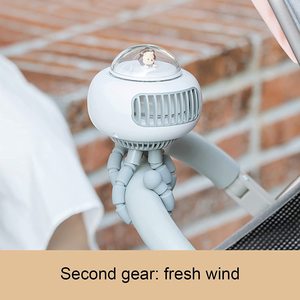 Новинка, детский вентилятор для детской коляски без лопастей, 130 градусов, с автоматическим вращением, USB-зарядка, 3600 мАч, с аккумулятором, ароматерапия, воздушный охладитель - Product Image 4