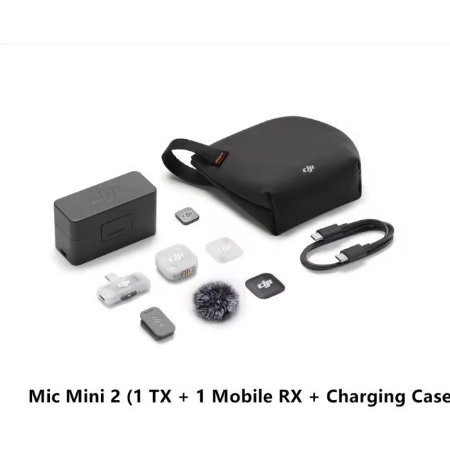 Micrófono DJI Mini (2 TX + 1 RX Móvil)