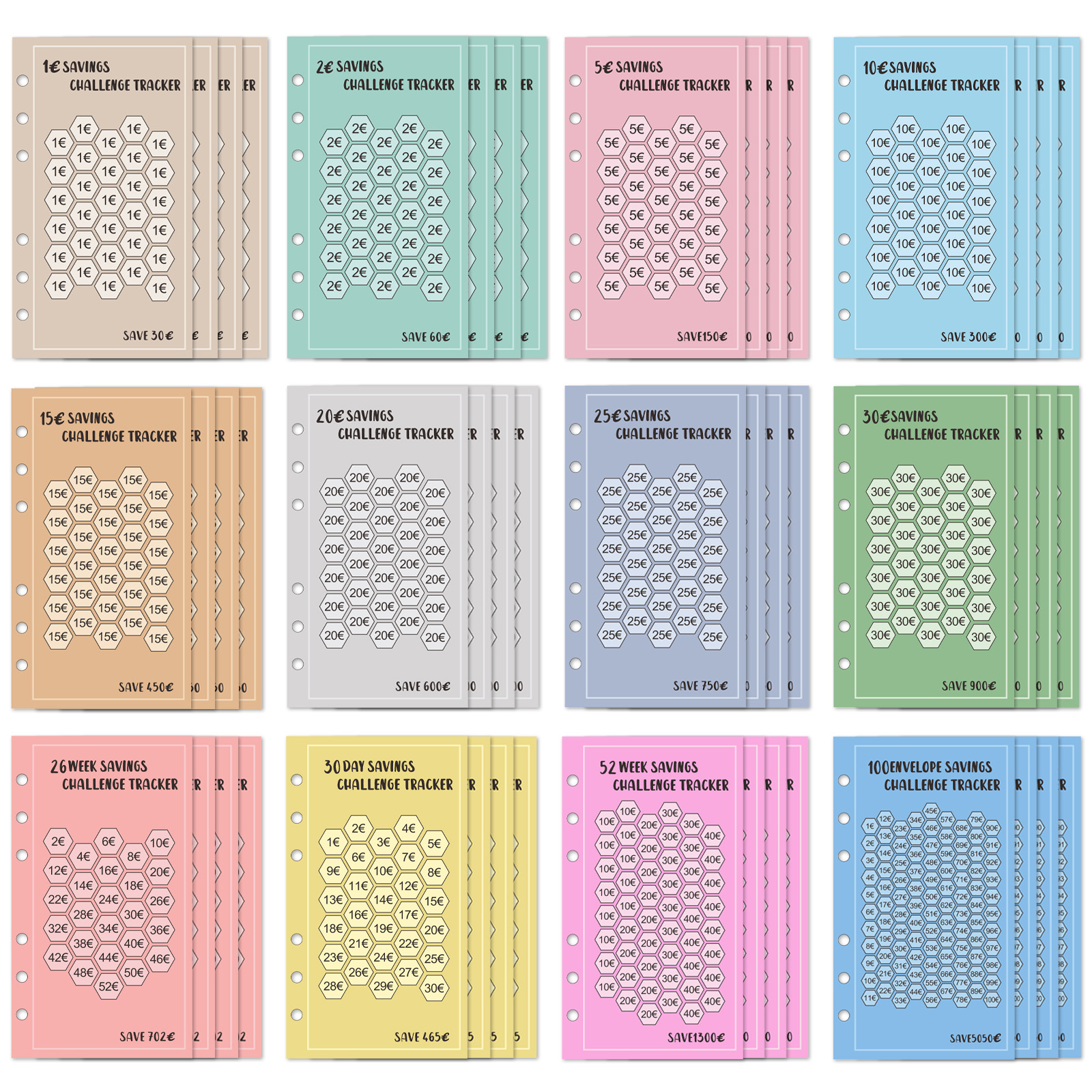 Papier perforé A6-version euro-48 feuilles