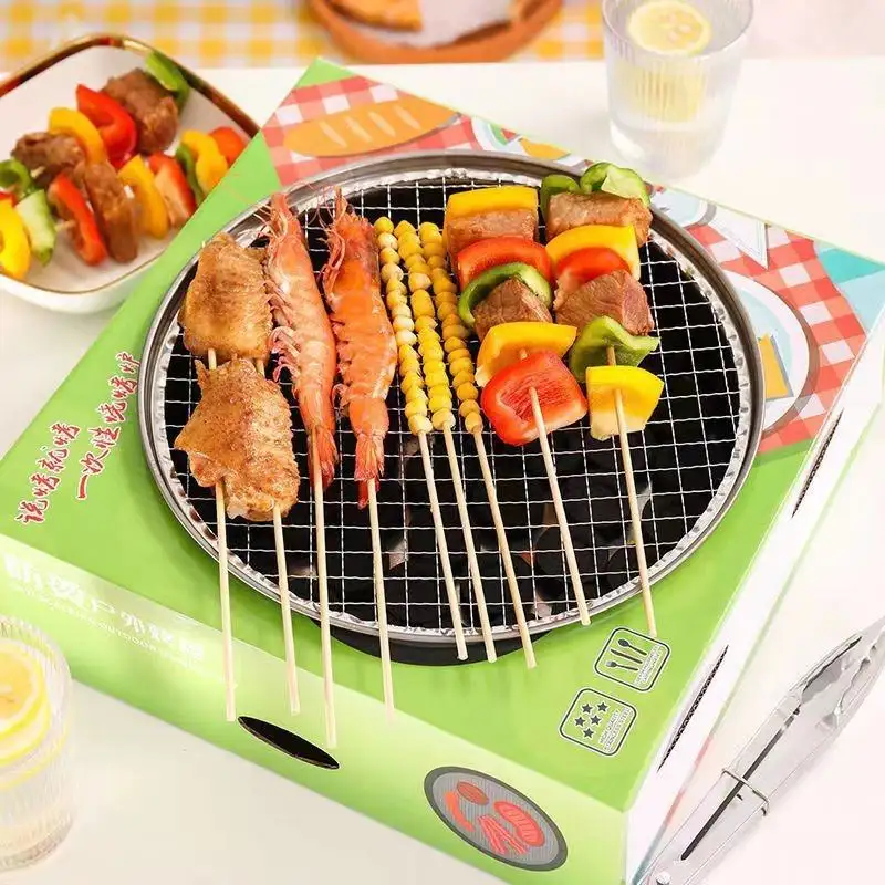 Hot Sellers Use Outdoor Small Portable Stainless Steel Anti-Scald Disposable Barbecue Grill