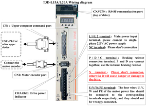 400W 1.3Nm piccolo servomotore AC 220V 3000rpm servomotore Driver Set impermeabile servocomando trifase