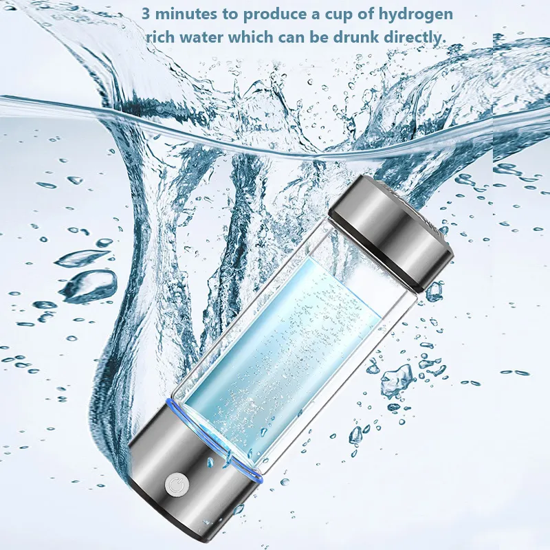 450Ml Energie Nano Fles Elektrolyse Ionisator Actieve Draagbare Waterstof Water Generator, Gezondheid Draagbare Drinkwater Fles