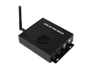 CM4-IO-POE-BOX-B,PoE Mini-Computer (tipo B) basato sul modulo di calcolo Raspberry Pi 4 (non incluso), custodia in metallo, con ventola di raffreddamento