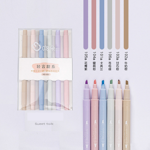 Penna evidenziatore all'ingrosso set colore chiaro 6 colori protezione degli occhi evidenziatore pennarello - Product Image 6