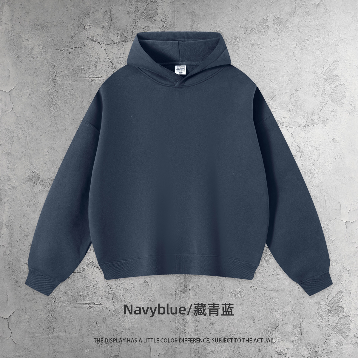 Boxy edition sweat-navy blue