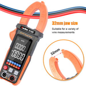 Ruoshui 616B Pantalla grande Pantalla inversa VICTOR Clamp Meter 6000 Count DCV ACV DCA ACA Ohm Cap Freq Temp Pinza eléctrica - Product Image 4