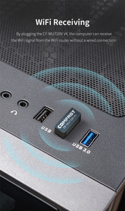 Comfast computer hardware e software CF-WU710N schede di rete V4 Mini usb flash drive adattatore wifi ethernet per Pc 150Mbps nero - Product Image 4