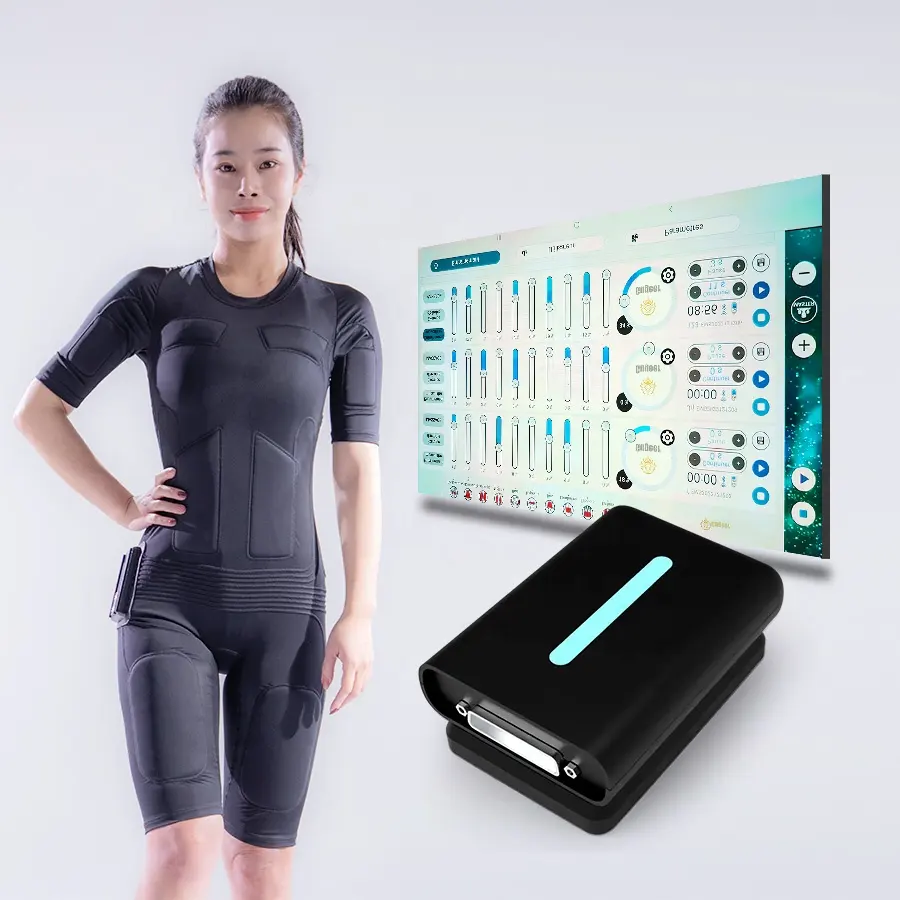 Fato de corpo de treinamento EMS de eletrodo seco fitness eficiente para esportistas e atletas