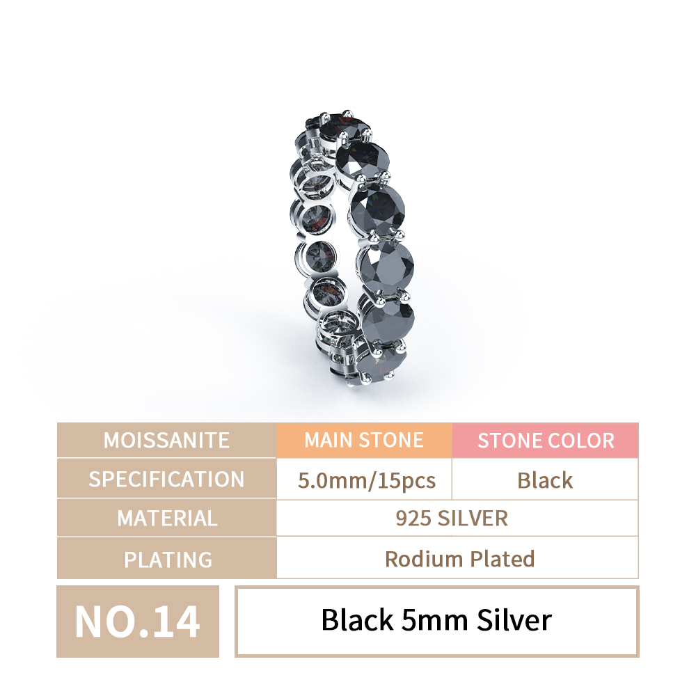 Black 5mm Silver