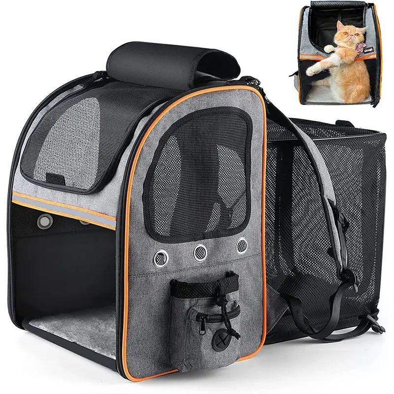 Oxford Pet Carrier Bag Rucksack für Reisen Atmungsaktive Hunde rucksäcke Rucksack mit großer Kapazität für kleine Hunde und Katzen Haustier rucksack