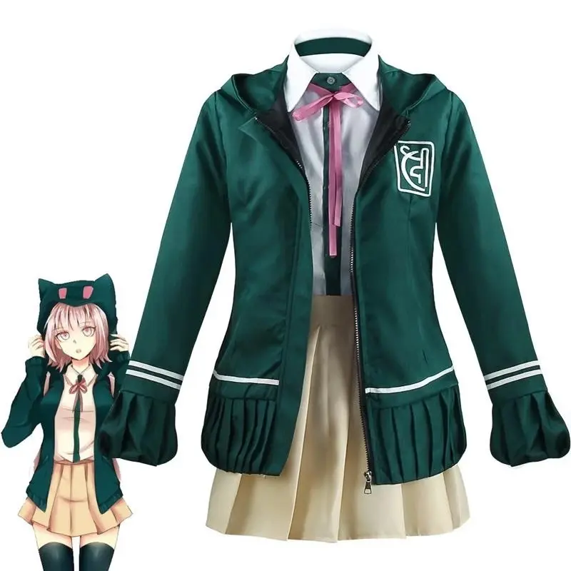 Studenti delle scuole superiori uniforme Anime Danganronpa Nanami ChiaKi Costume Cosplay giacca a maniche lunghe gonna corta gonna Loli