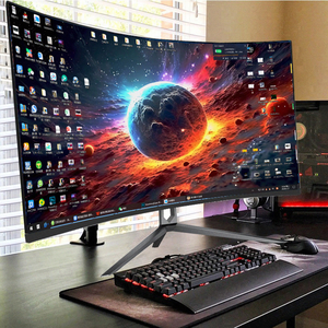 Monitor LCD curvo de 31,5 pulgadas súper ancho 165 Hz 2K con retroiluminación LED Altavoz incorporado PC Gaming Computadora de escritorio usada