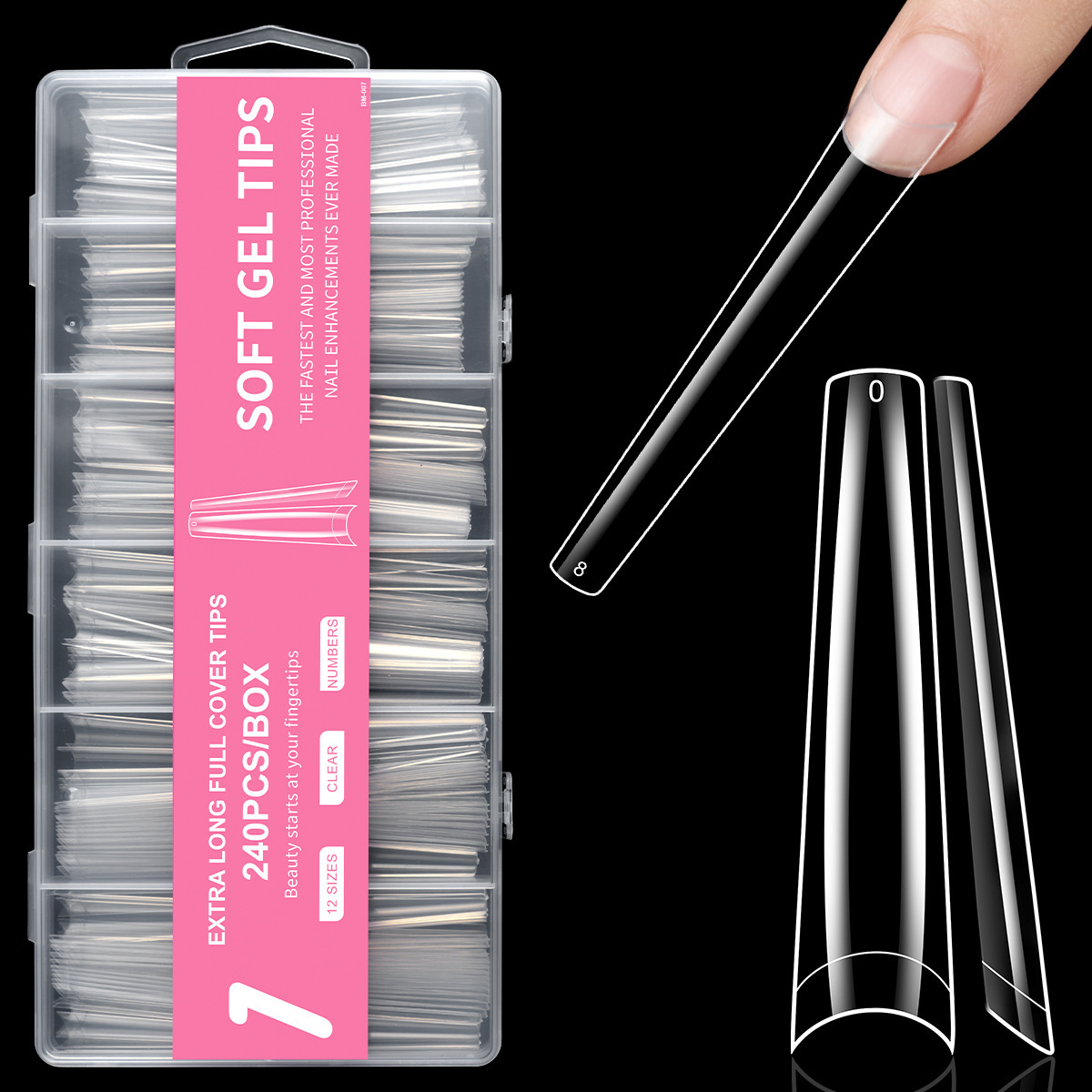 01 # 240 faux ongles extra-longs