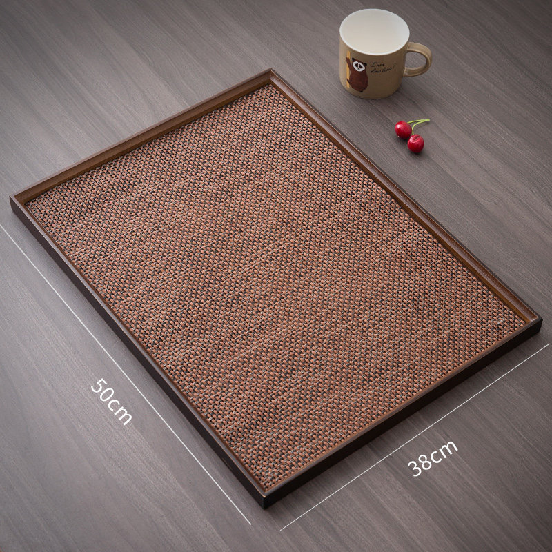 106 50*38*2.5 Walnut-colored right-angle placemat