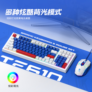 TF610 Wired Gaming <strong>Keyboard</strong> and <strong>Mouse</strong> Combo USB <strong>2</strong>.0 Backlit LED Professional 98 Keys <strong>Keyboard</strong> <strong>Mouse</strong> Desktop <strong>Computer</strong> - Product Image 4