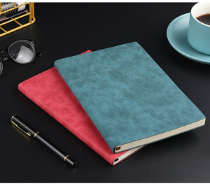 Taccuino personalizzato personalizzato Logo personalizzato vegano pelle governata Custom A5 Journal Pu rilegatura di colla per elementari - Product Image 6