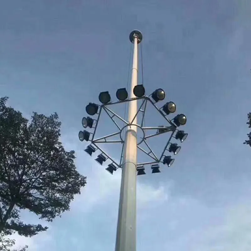 Poste de luz LED para estádio de esporte, poste de luz de alto mastro para estádio, 10m, 12m, 15m, 18m, 20m, 25m, 30m