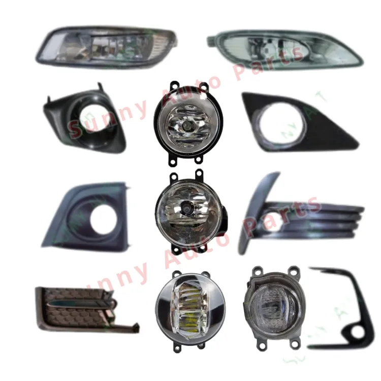GLOBAL PANDA Corolla 2003-2024 Cadre de phare antibrouillard de voiture pour Toyota LED halogène Altis Axio