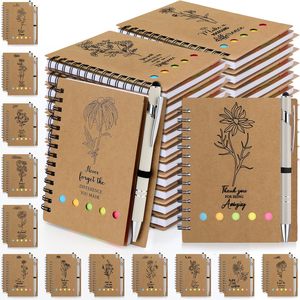 Cuaderno de bobina personalizado A6 Memo Notebook Memo Sticker Juego de colores Insertar bolígrafo Papelería Etiqueta de conveniencia - Product Image 2