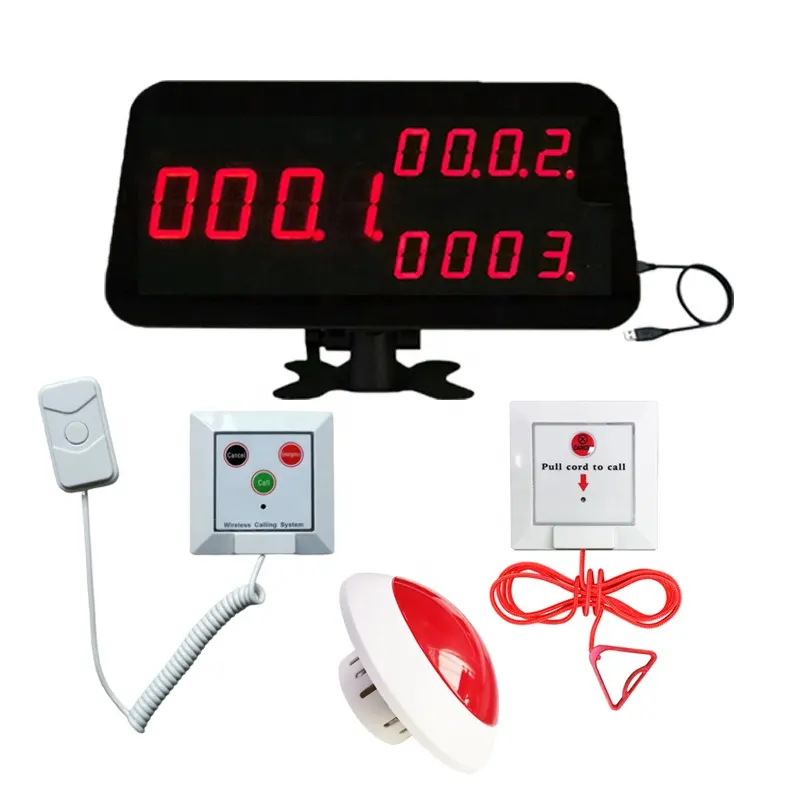 Dispositivo de chamada de enfermeira sem fio com botão SOS e sirene de alarme de monitoramento de voz para idosos com deficiência, clínica hospitalar