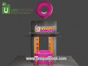 Yeni buluş Kiosk Kiosk tasarım Modern <span class=keywords><strong>Donuts</strong></span> sayaç vitrinin satılık çatı ile perakende aperatif standında - Product Image 3