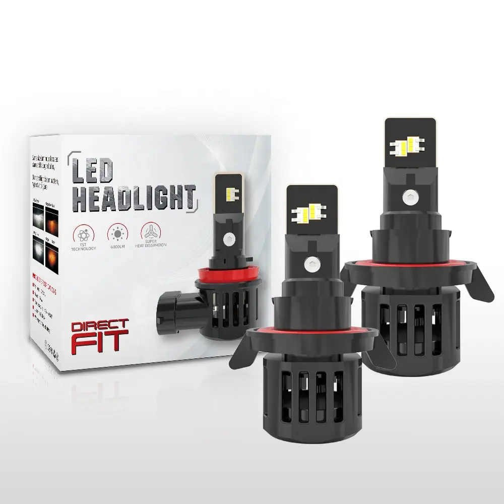 Installare direttamente la lampadina dei fari Auto più luminosa 24W 6000LM H13 Kit di conversione a LED