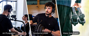 Hollyland Solidcom SE 1100ft Full Duplex 2,4G ENC Auriculares con cancelación de ruido Intercomunicador inalámbrico YouTube Audio Video Accesorios - Product Image 3