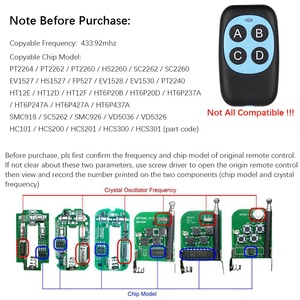 RF <strong>Remote</strong> <strong>Duplicator</strong> Wireless 433MHz <strong>Remote</strong> <strong>Control</strong> Clone 433.92MHz Universal <strong>Remote</strong> Copy <strong>Code</strong> for Garage Door Roller Shutter