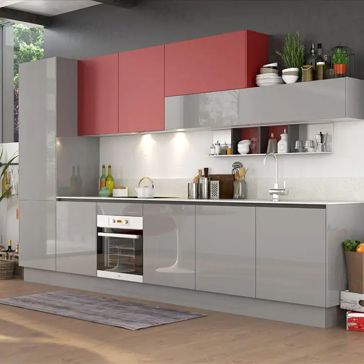 Armadio da cucina moderno con angoli modulari nuove cucine design semplice armadi da cucina in laminato italiano montati