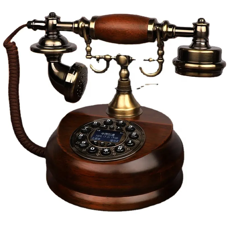 Téléphone antique vintage à clavier rotatif avec carte SIM pour cadeau de mariage à la maison