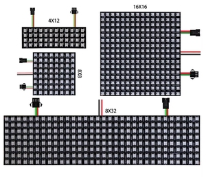 WS2812 SK6812 DC5V WS2812b 8x8 8x32 16x16 LED-Matrix Flexibles RGB-Pixel-Panel DIY Programmier barer Bildschirm