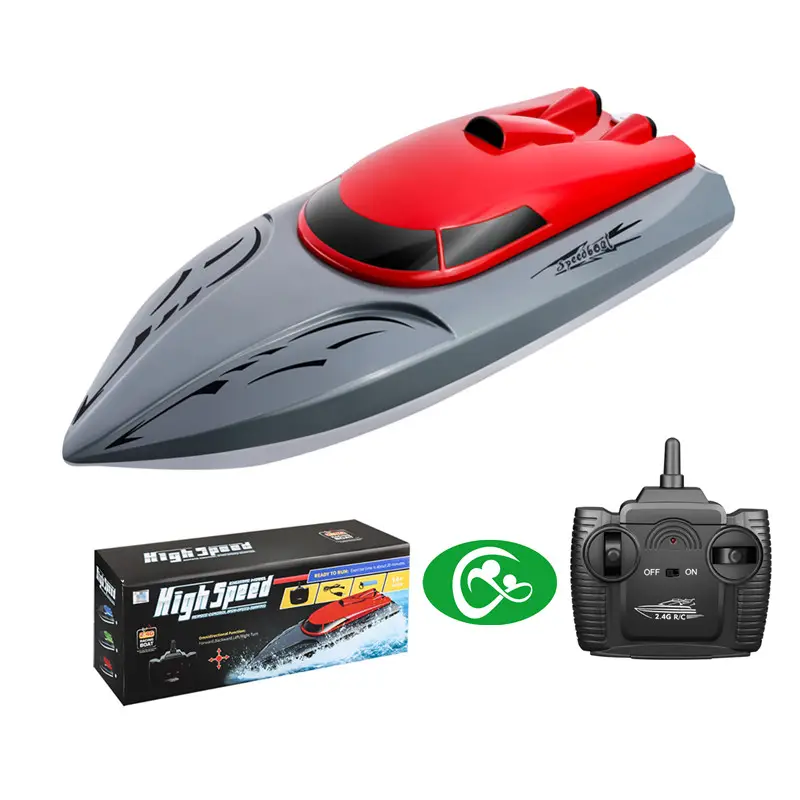 Barco de brinquedo infantil anti-queda, 806 à prova d'água, de alta velocidade, com controle remoto, barco de corrida inteligente 2.4G, super forte