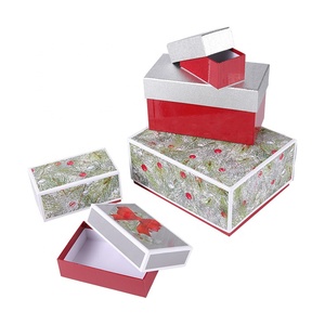 Cajas anidadas de embalaje de regalo con logotipo impreso personalizado, cajas de papel de regalo de Navidad para dulces, aperitivos, bombones - Product Image 2