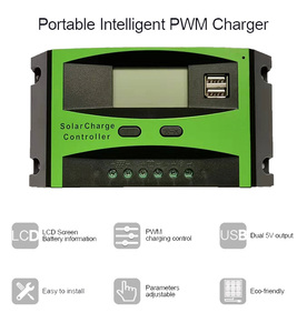Controlador de carga híbrido manual controlador de carga solar pwm 30a pwm - Product Image 2