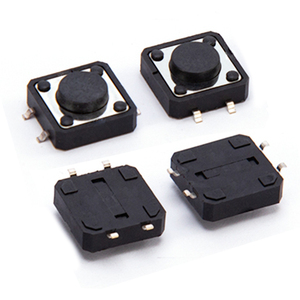 Taktsc halter Berührungs schalter 12x12x5mm 7.3 H4.3 Quadratischer Kopf Plug-in Patch Ring Seitens tift Druckknopf schalter - Product Image 1