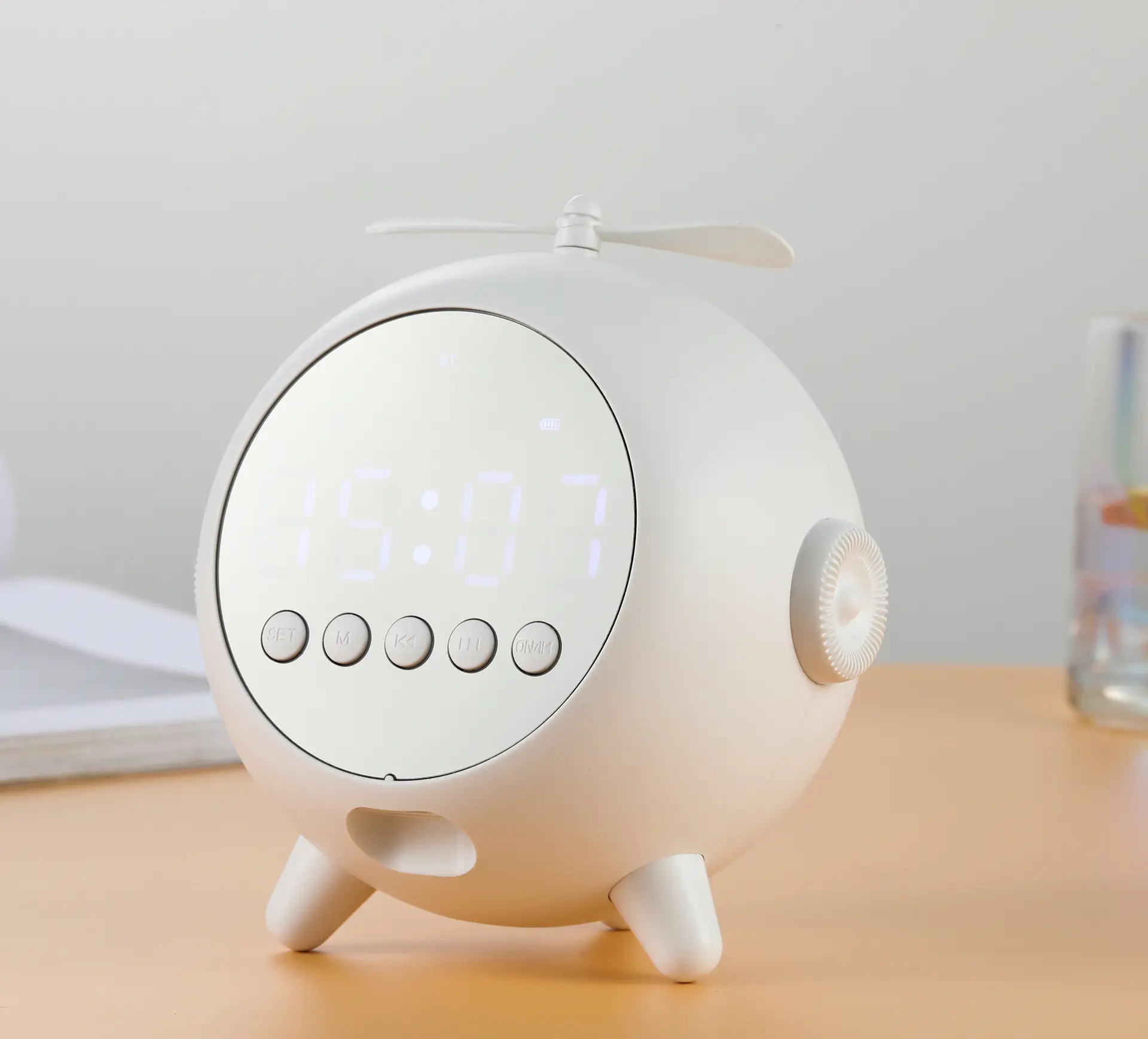 Hot Selling XM18 WTS BT Speakers LED Digital Display Water Proof Wireless Alarm Clock Speaker Portable Smart Stereo Speakers