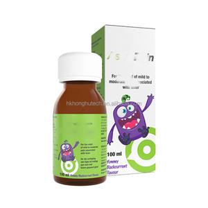 Leere Runde Medizinflasche für Hustensaft aus PET-Kunststoff, 100 ml, Bernsteinfarben, mit Kindersicherem Verschluss - Product Image 5