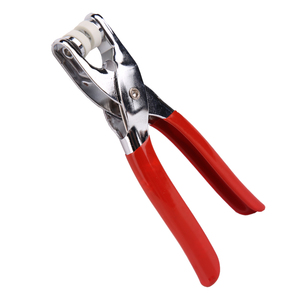 High Quality Leather Handwork Tool Red Rubber Handle Belt Punch Paper Stitching Chisel Tools <strong>Revolving</strong> Punch Pliers - Product Image 3