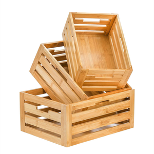 Scatole portaoggetti per frutta e verdura con cassa di nidificazione in bambù per il bagno della cucina di casa - Product Image 1