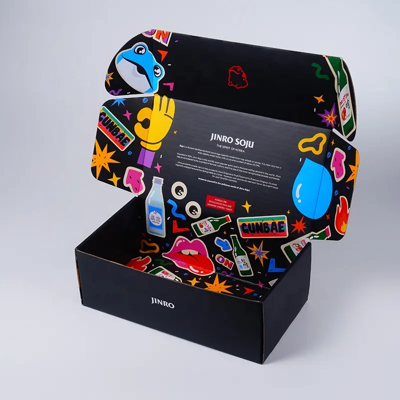 Caja de embalaje corrugado con logotipo personalizado impreso de fábrica, embalaje de papel de regalo para zapatos, ropa, envío
