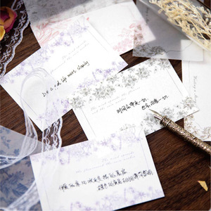 40张/包印刷笔记本花信系列轻复古日记本材料装饰纸4种 - Product Image 5