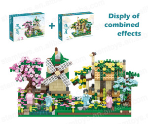 Lãng Mạn Tự Làm Bên Bờ Biển Nhà & Cối Xay Gió Mô Hình Đồ Chơi 600 + Nhựa Kim Cương Xây Dựng Khối Giáo Dục Quà Tặng Cho Trẻ Em Và Người Lớn - Product Image 5