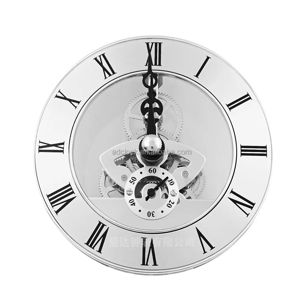 Reloj Mecánico de Metal y plata de 86mm, piezas de reloj con movimiento de esqueleto, artesanías