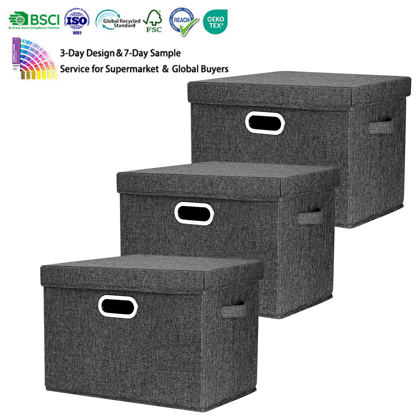 Tissu aspect lin + panneau de densité